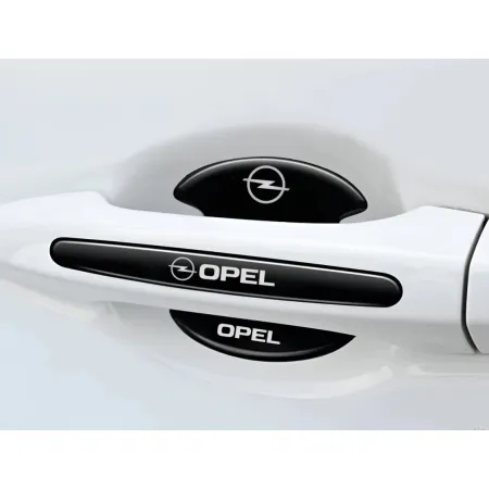 Naklejki ochronne pod klamki samochodu OPEL MOCNA FOLIA do auta 8 szt